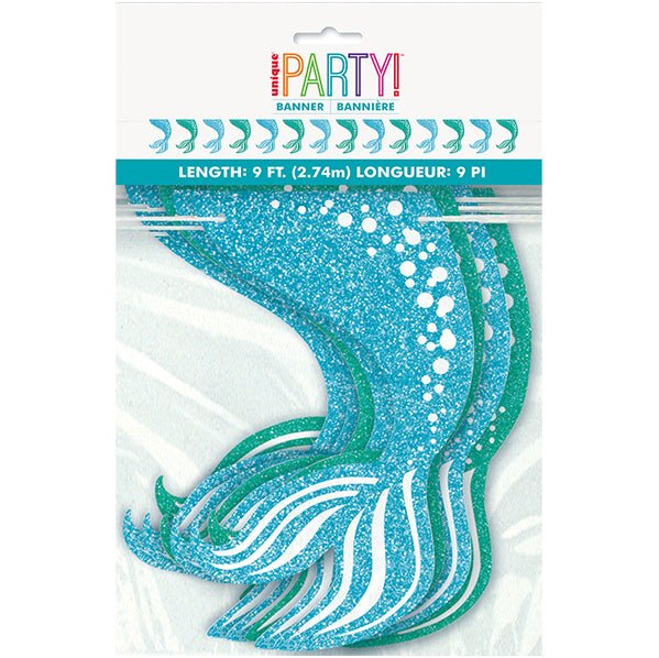 Mermaid Glitter Garland (2.74m) - The Party Marketplace