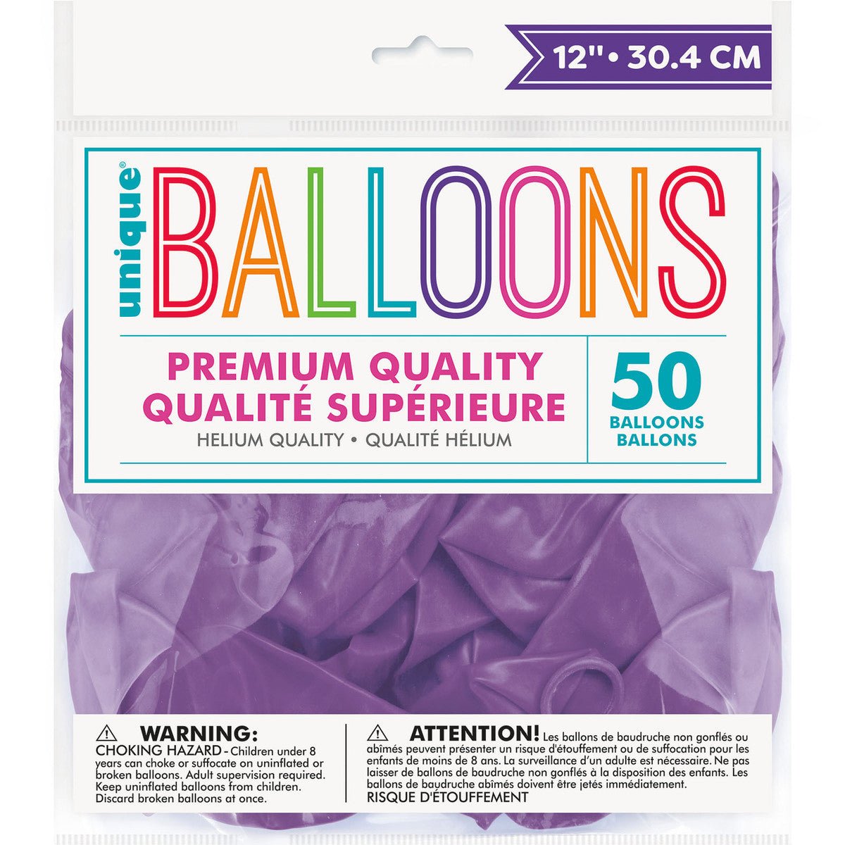 Midnight Purple Crystal Premium Balloons 30cm (Pack of 50) - The Party Marketplace