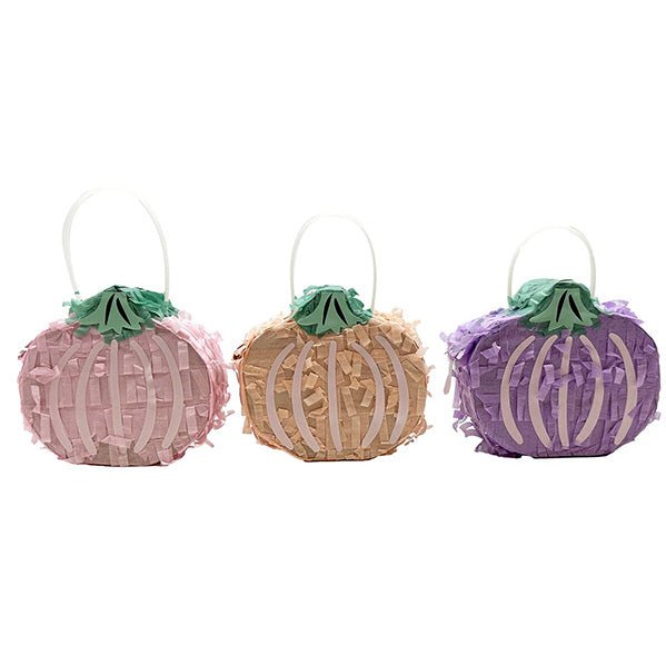 Mini Piñata - Modern Pastel Pumpkin (Pack of 3) - The Party Marketplace