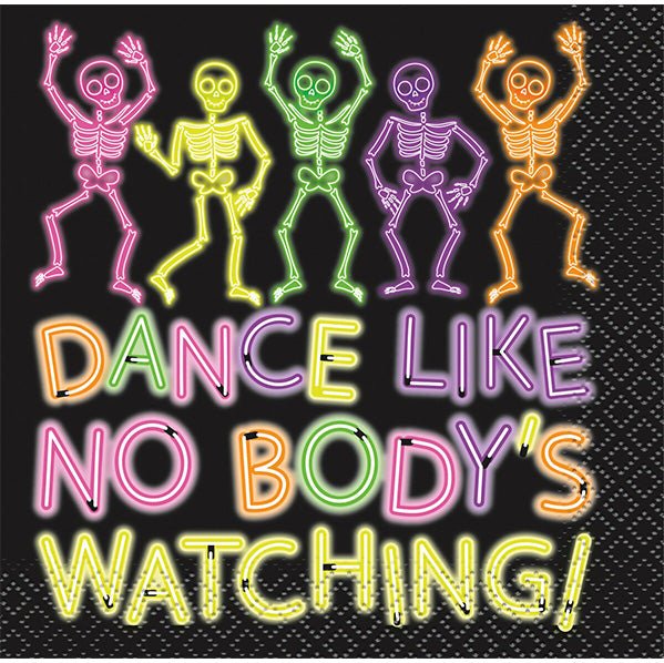 Neon Lights Halloween Beverage Napkins (Pack of 16) - The Party Marketplace