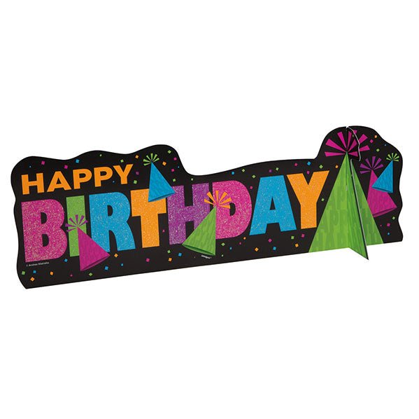 Neon Party Deluxe 3D Centrepiece 35.5cm - The Party Marketplace