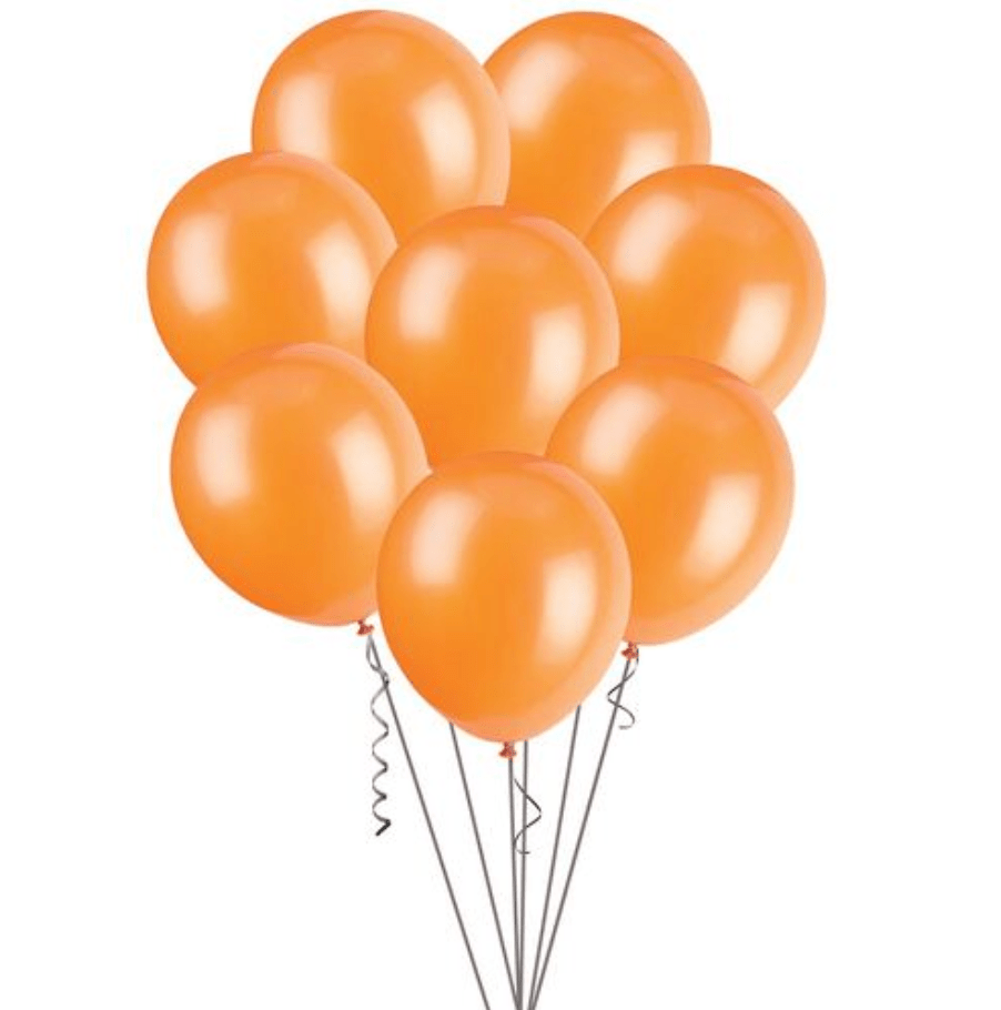 Orange Metallic Balloons 30cm (Pack of 100) - The Party Marketplace