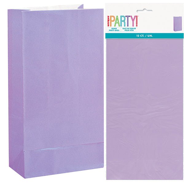 Paper Bags - Lavender (Pack of 12) - The Party Marketplace