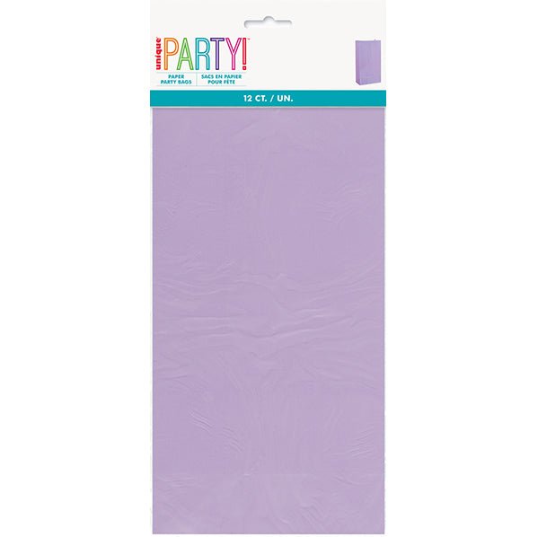 Paper Bags - Lavender (Pack of 12) - The Party Marketplace
