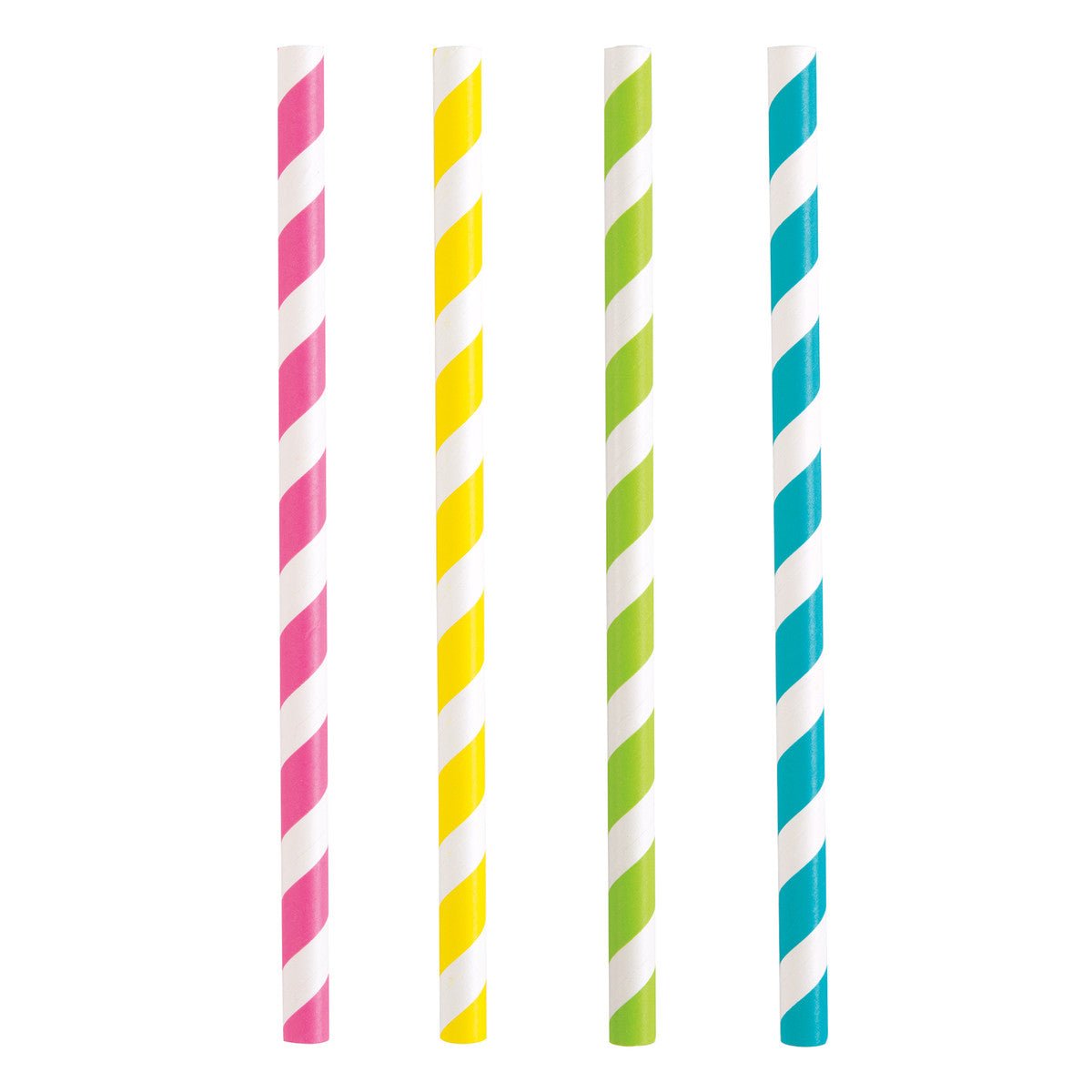Paper Smoothie Straws - Assorted Colours (Pack of 25) - The Party Marketplace