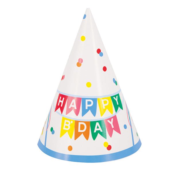 Party Hats - Bold Rainbow (Pack of 8) - The Party Marketplace