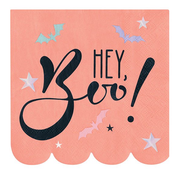 Pastel Hauntings Foil Stamped Scalloped Edge Beverage Napkins (Pack of 16) - The Party Marketplace
