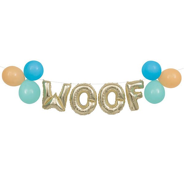 Pawty Animal "Woof" Foil Letter Balloon Kit - The Party Marketplace