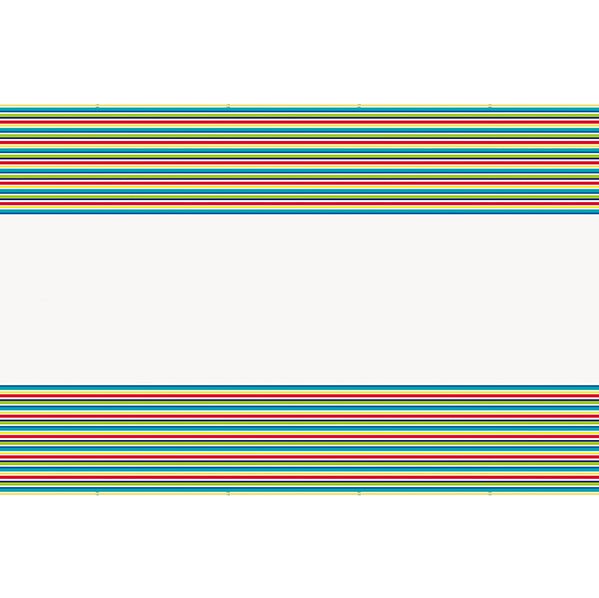 Peppy Birthday Stripes Printed Tablecover 137cm x 213cm - The Party Marketplace