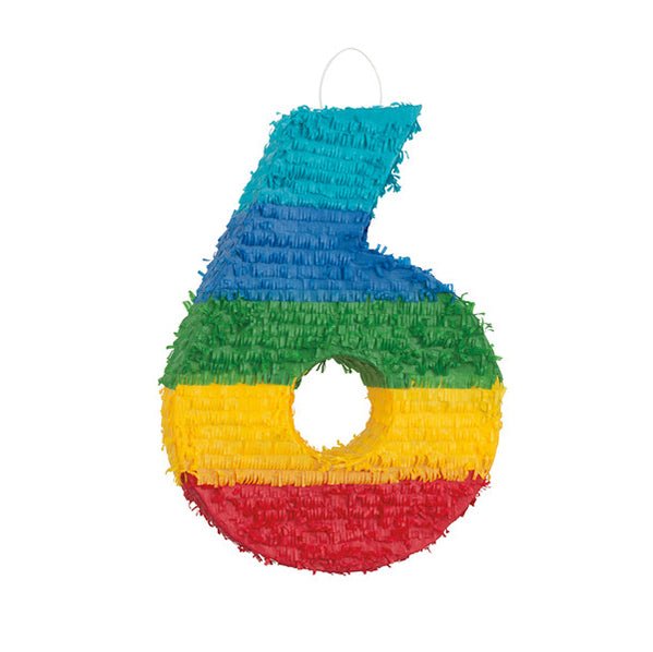 Piñata - Rainbow Number 6 - The Party Marketplace