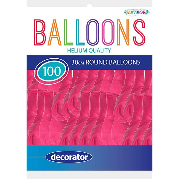 Pink Decorator Balloons 30cm (Pack of 100) - The Party Marketplace
