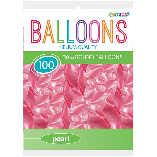 Pink Pearl Balloons 30cm (Pack of 100) - The Party Marketplace