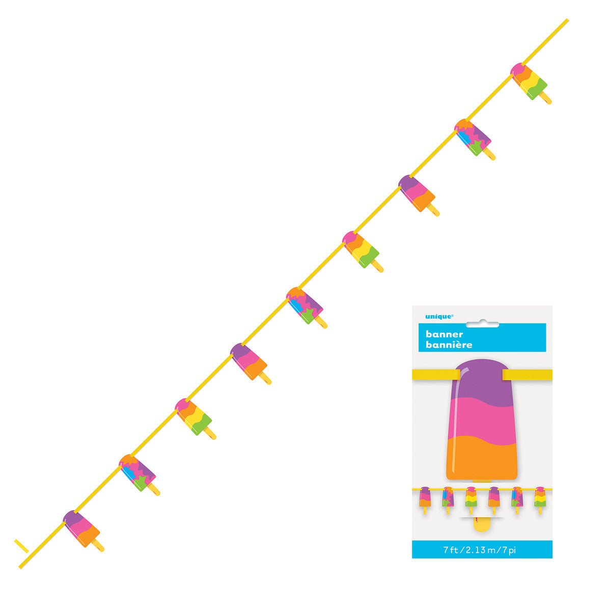 Popsicle Cutout Banner - 2.13m - The Party Marketplace