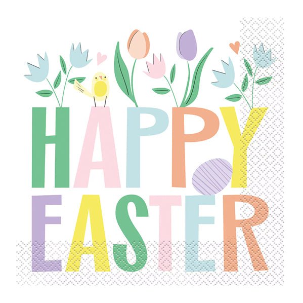 Pretty Easter Luncheon Napkins (Pack of 16) - The Party Marketplace