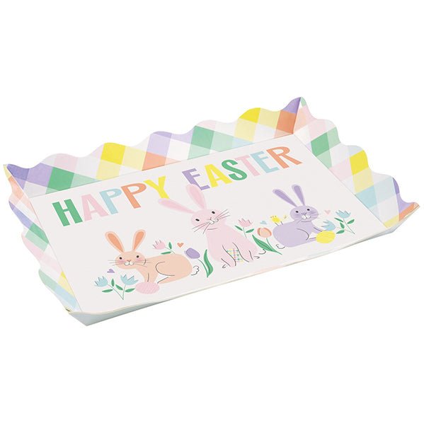 Pretty Easter Scalloped Edge Cardboard Serving Tray - The Party Marketplace