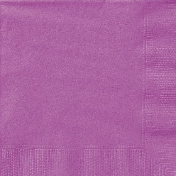 Pretty Purple Beverage Napkins (Pack of 20) - The Party Marketplace