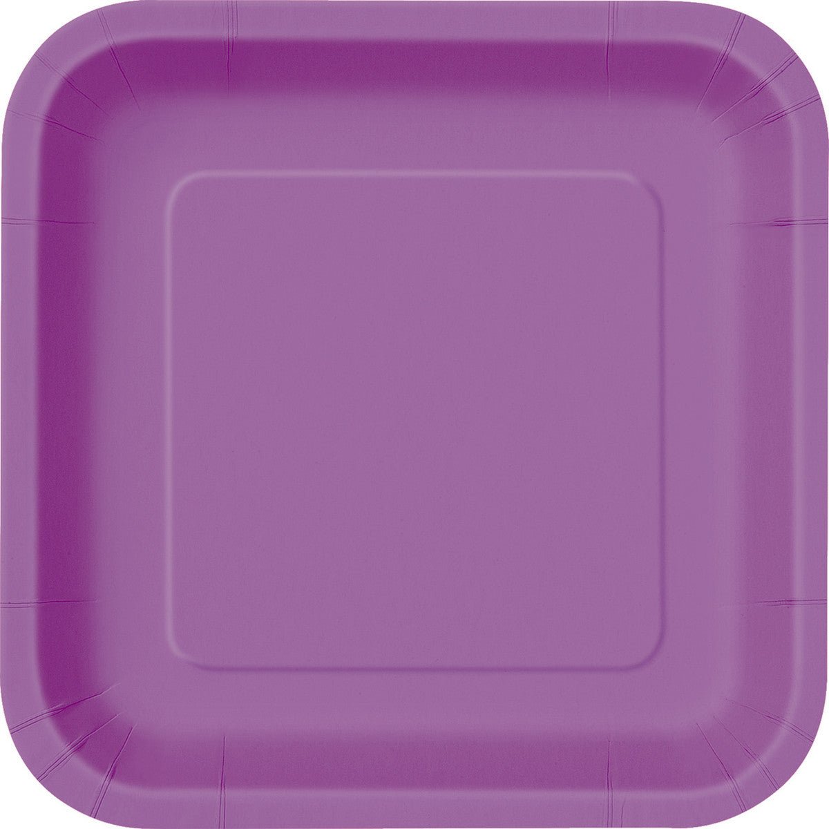 Pretty Purple Square Paper Plates 23cm (Pack of 8) - The Party Marketplace