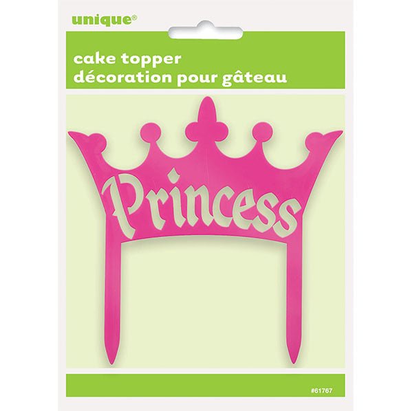 Princess Crown "Princess" Cake Topper (10cm) - The Party Marketplace