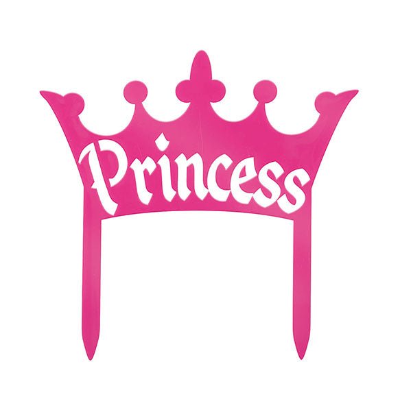 Princess Crown "Princess" Cake Topper (10cm) - The Party Marketplace
