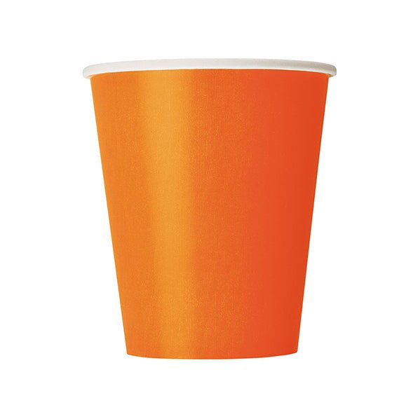 Pumpkin Orange Paper Cups 270ml (Pack of 8) - The Party Marketplace