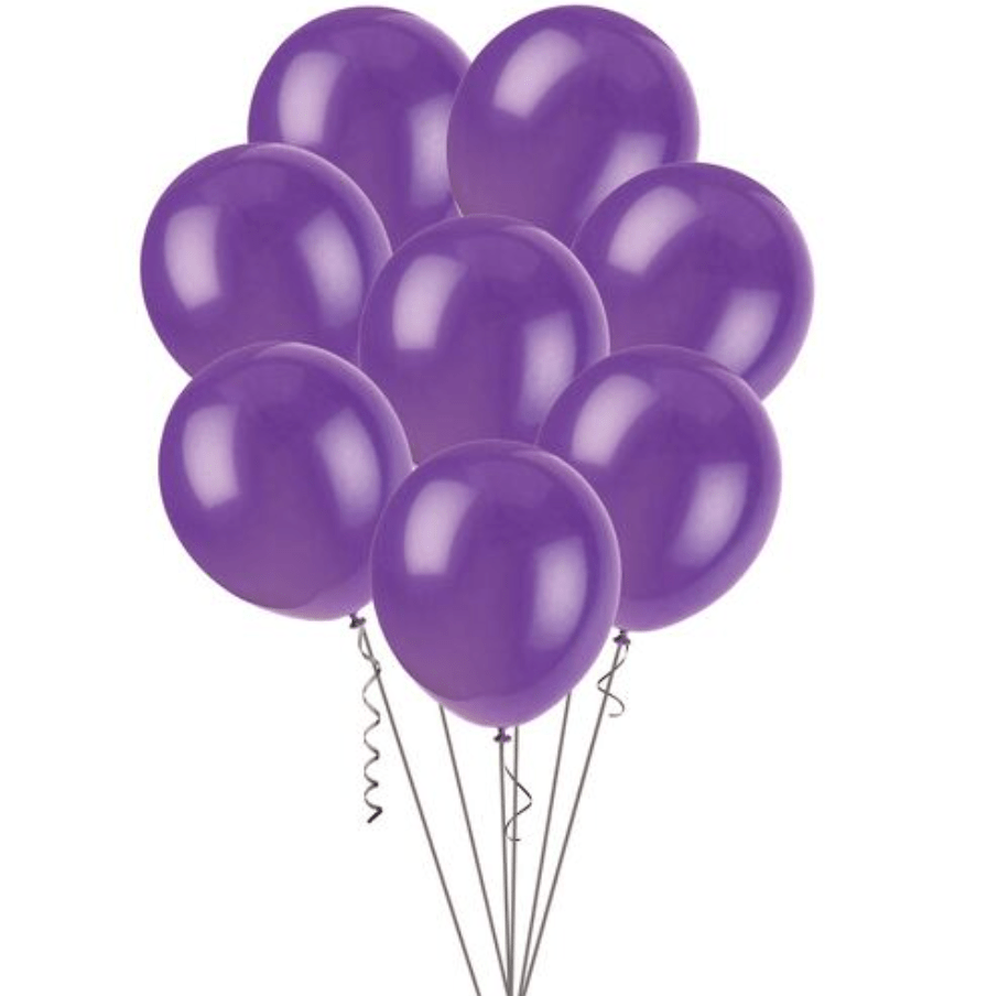 Purple Metallic Balloons 30cm (Pack of 25) - The Party Marketplace