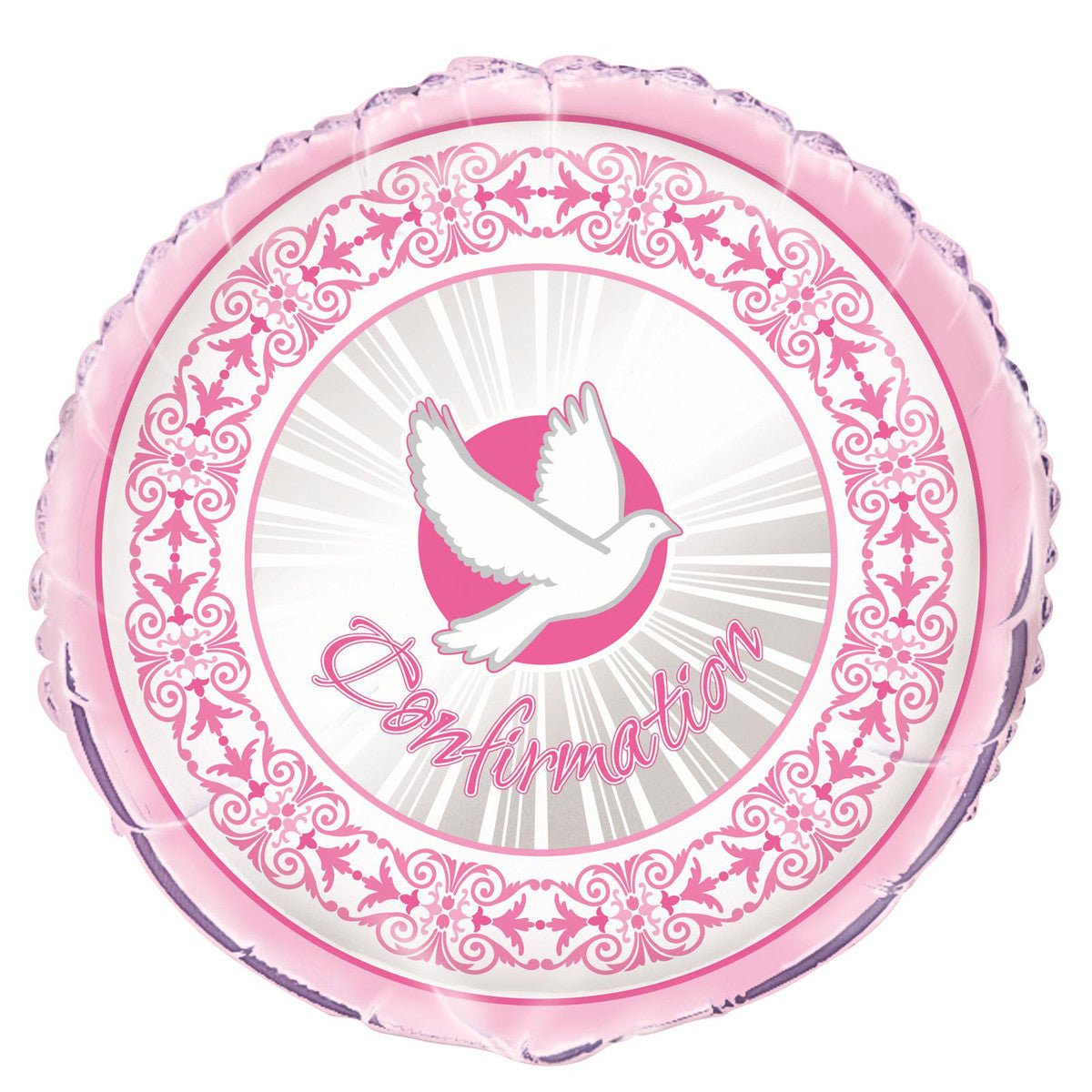 Radiant Cross Pink "Confirmation" Foil Balloon 45cm - The Party Marketplace