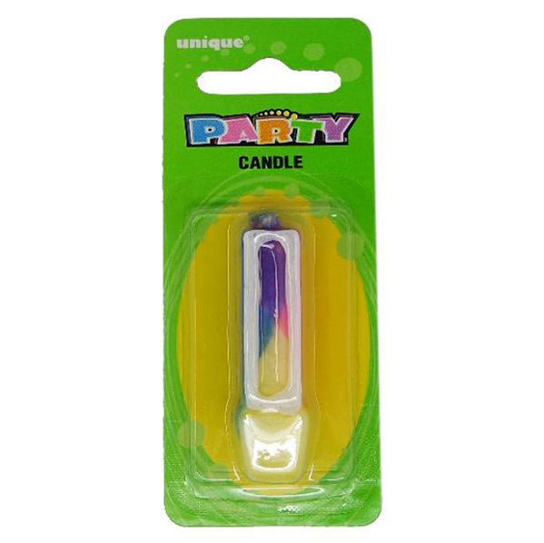 Rainbow Alphabet Candle - I - The Party Marketplace