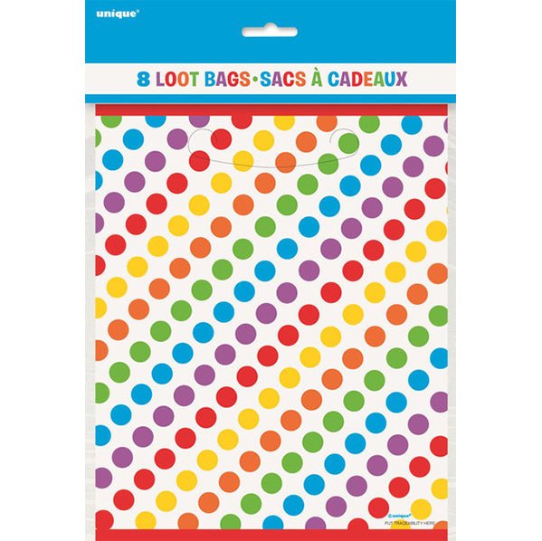 Rainbow Birthday Loot Bags (Pack of 8) - The Party Marketplace