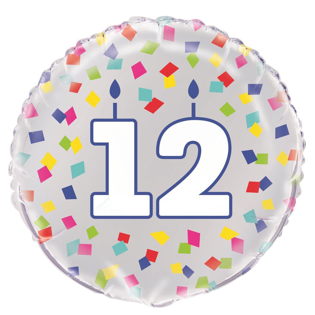 Rainbow Confetti "12" Foil Balloon 45cm - The Party Marketplace