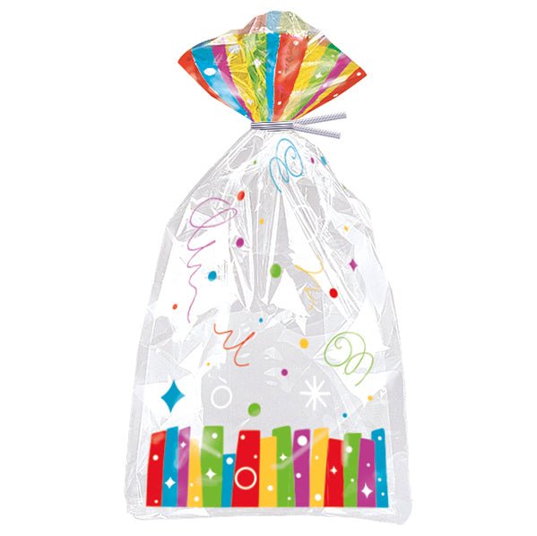 Rainbow Ribbons Cello Bags (Pack of 20) - The Party Marketplace