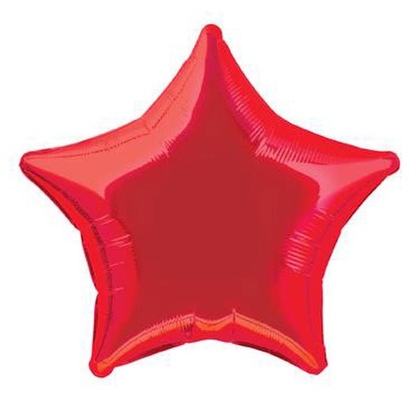 Red Star Foil Balloon 50cm - The Party Marketplace