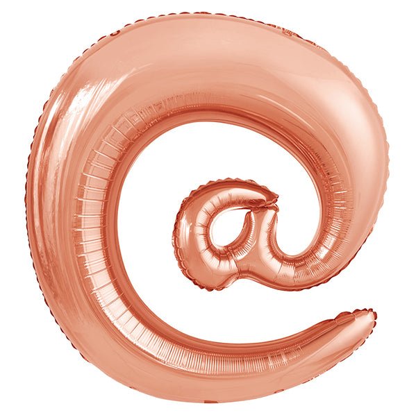 Rose Gold "@" Letter Foil Balloon (86cm) - The Party Marketplace