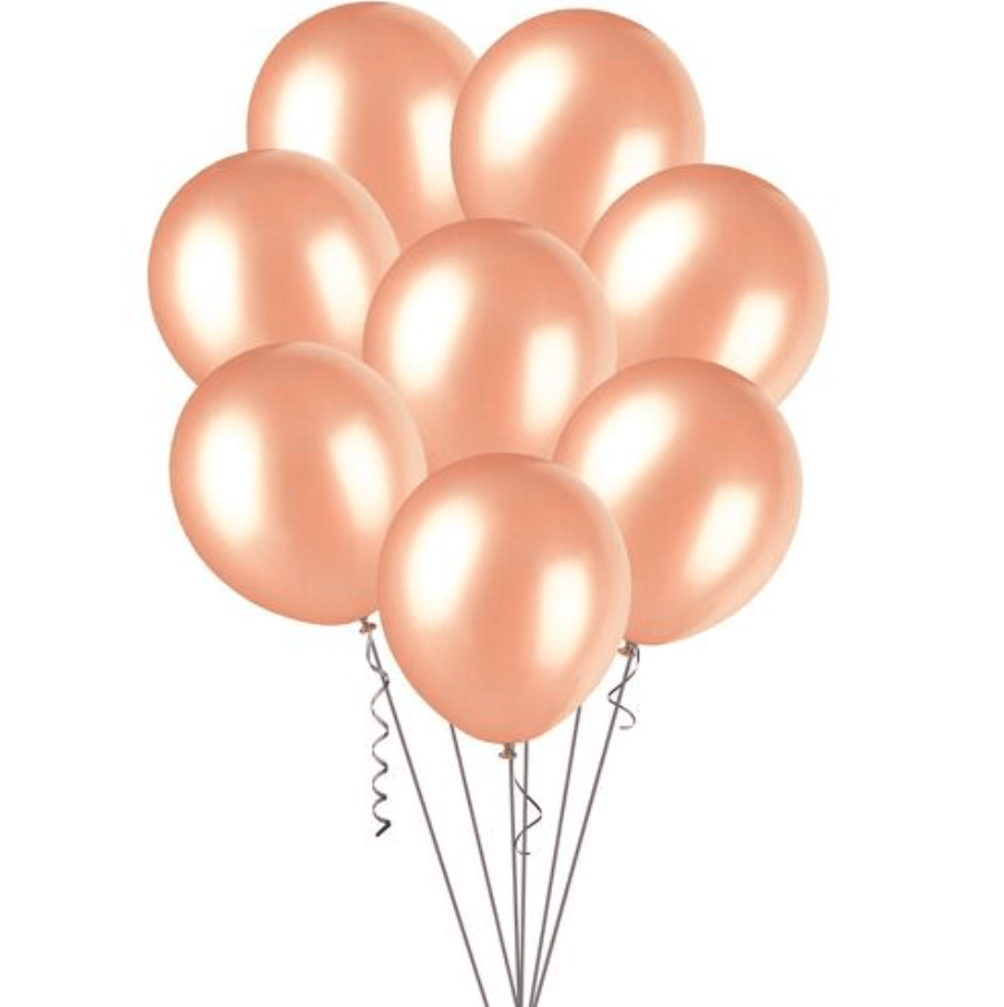 Rose Gold Metallic Balloons 30cm (Pack of 25) - The Party Marketplace