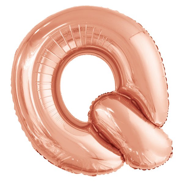 Rose Gold "Q" Letter Foil Balloon (86cm) - The Party Marketplace