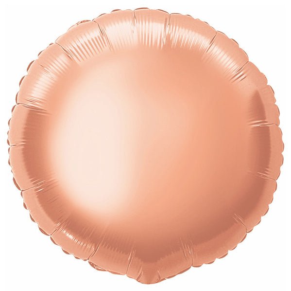 Rose Gold Round Foil Balloon 45cm - The Party Marketplace