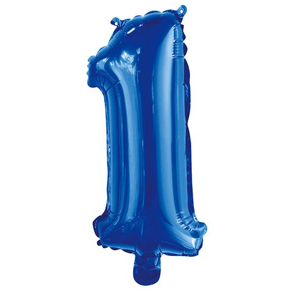 Royal Blue "1" Numeral Foil Balloon (35cm) - The Party Marketplace