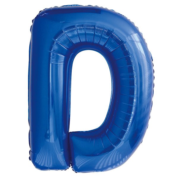 Royal Blue "D" Letter Foil Balloon (86cm) - The Party Marketplace