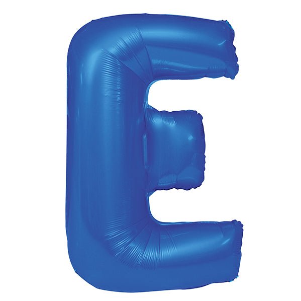 Royal Blue "E" Letter Foil Balloon (86cm) - The Party Marketplace