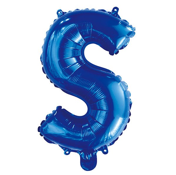 Royal Blue "S" Letter Foil Balloon (35cm) - The Party Marketplace