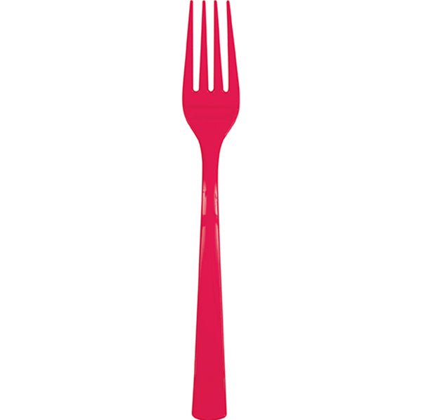 Ruby Red Forks (Pack of 18) - The Party Marketplace
