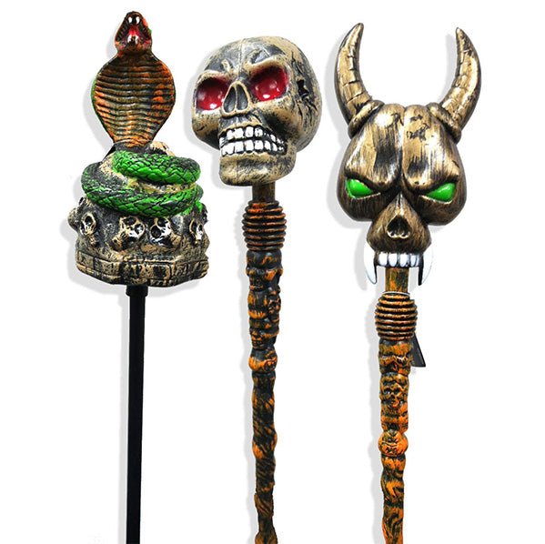 Scary Stick Heads - Assorted (Pack of 3) - The Party Marketplace