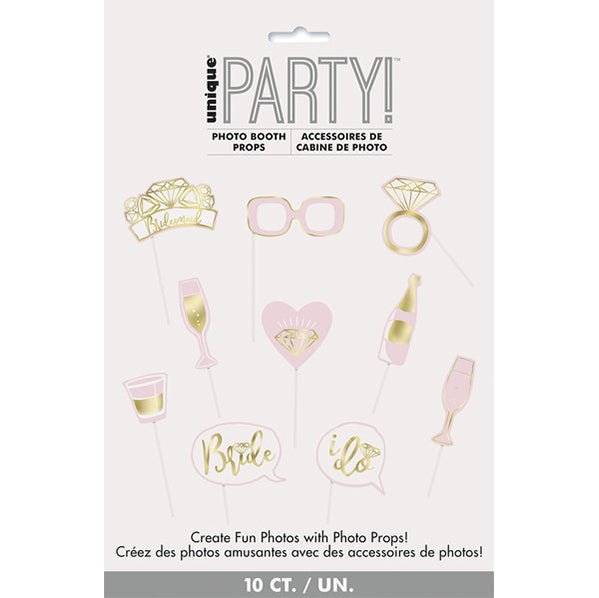 Selfie Photo Props - Bride To Be Foil Stamped (Pack of 10) - The Party Marketplace