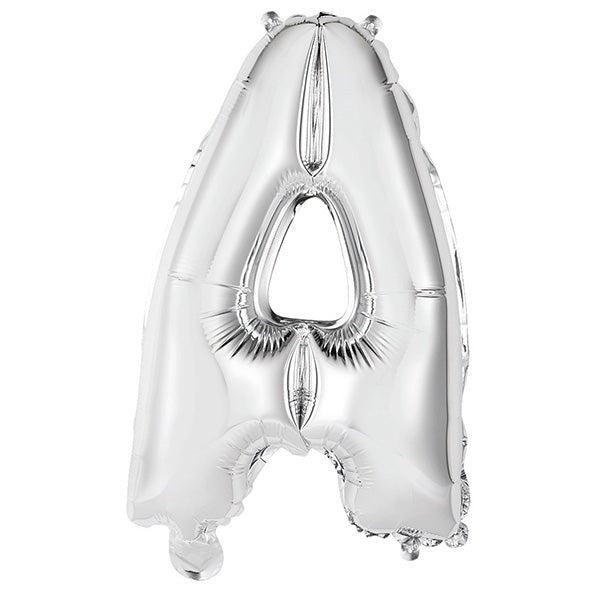 Silver "A" Letter Foil Balloon (35cm) - The Party Marketplace