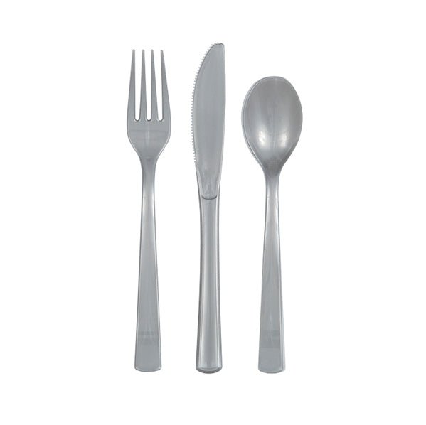 Silver Assorted Cutlery (Pack of 18) - The Party Marketplace