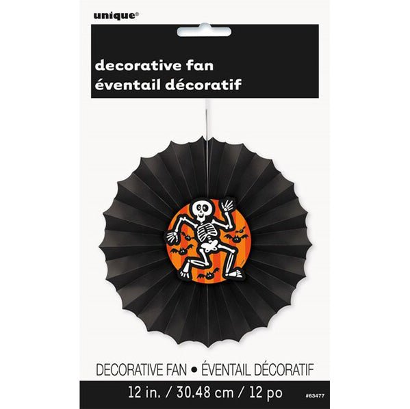 Skeleton & Bats Decorative Fan - The Party Marketplace