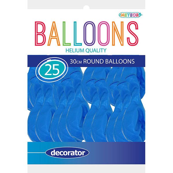 Sky Blue Decorator Balloons 30cm (Pack of 25) - The Party Marketplace