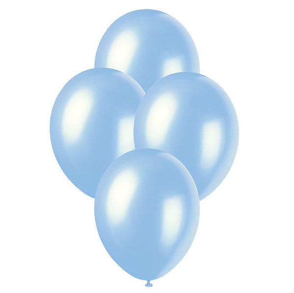 Sky Blue Pearl Premium Balloons 30cm (Pack of 50) - The Party Marketplace