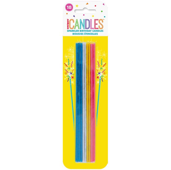 Slim Sparkler Candles (Pack of 18) - The Party Marketplace