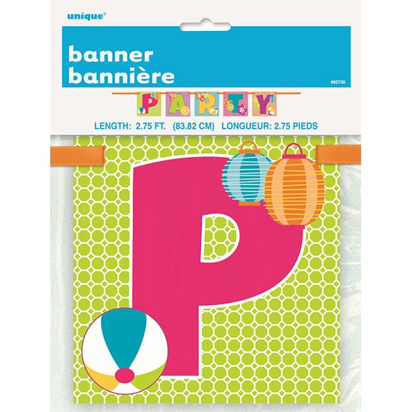 Summer Fun "Party" Block Banner - 0.83cm - The Party Marketplace