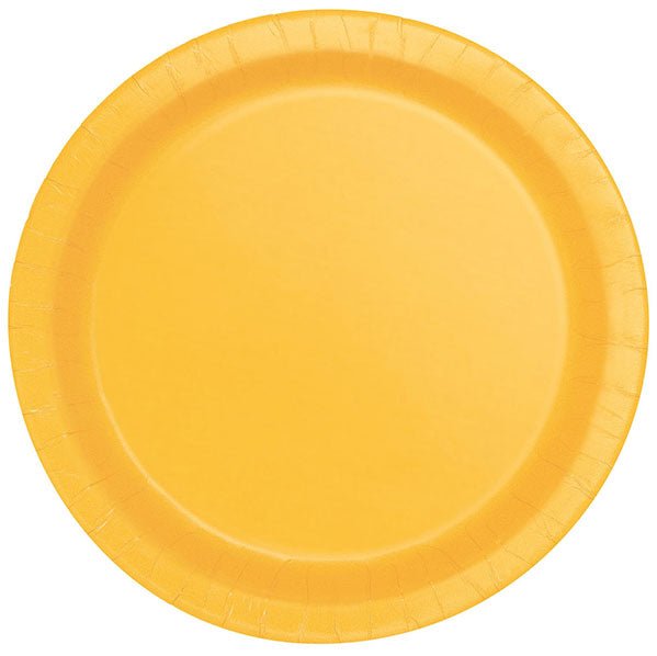 Sunflower Yellow Paper Plates 23cm (Pack of 8) - The Party Marketplace